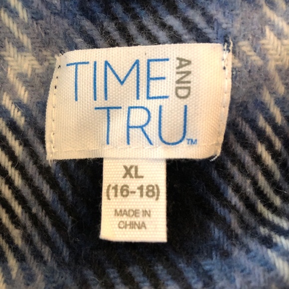 TIME and TRU Buttoned Down Jacket/Shirt SHACKET Size XL 16-18 Womens Woven New - Picture 6 of 9